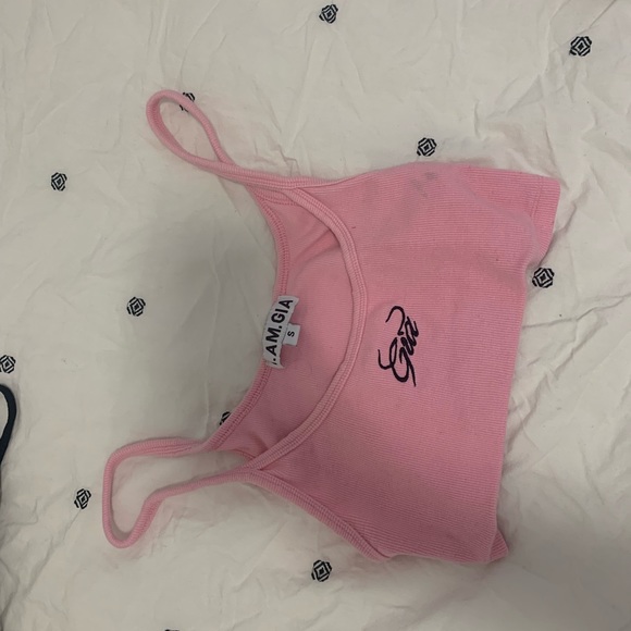 I AM GIA pink cropped top - Picture 1 of 1